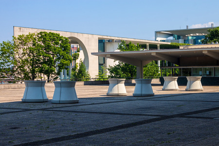 German Chancellery (Bundeskanzleramt) Building in Berlin, Germanyの写真素材