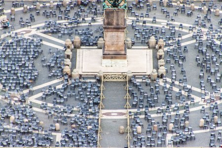 Aerial view of St.Peters Square, Rome, Vaticanのeditorial素材