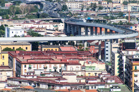 Aerial view of Naples, Italyの写真素材