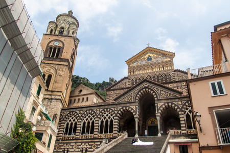 AMALFI, ITALY - JUNE 28, 2014: Wedding in a church in a small town Amalfi, Italy. Amalfi is included in theUNESCO World Heritage Sites.のeditorial素材