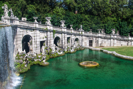 Fountain at the garden of Palace of Caserta in southern Italyのeditorial素材