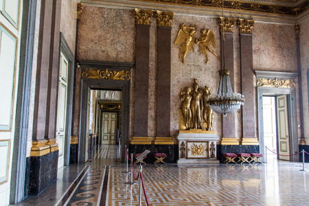 CASERTA, ITALY -  JUNE 1: Interior of Palazzo Reale in Caserta on June 1, 2014. It was the largest palace erected in Europe during the 18th century.のeditorial素材