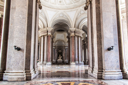 CASERTA, ITALY -  JUNE 1: Interior of Palazzo Reale in Caserta on June 1, 2014. It was the largest palace erected in Europe during the 18th century.のeditorial素材