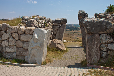 Ruins of old Hittite capital Hattusa, Turkeyのeditorial素材
