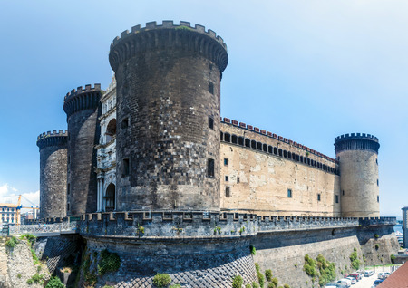 Castel Nuovo castle in Naples, Italyのeditorial素材