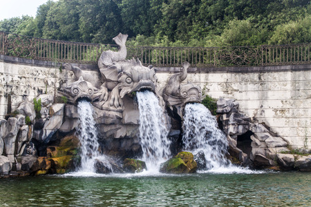 Fountain at the garden of Palace of Caserta in southern Italyのeditorial素材
