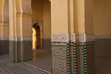 Moulay Ismail Mausoleum in Meknes, Moroccoのeditorial素材