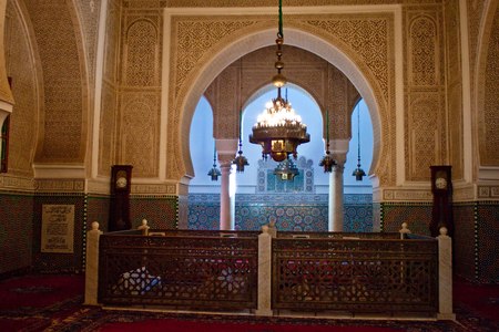 Moulay Ismail Mausoleum in Meknes, Moroccoのeditorial素材