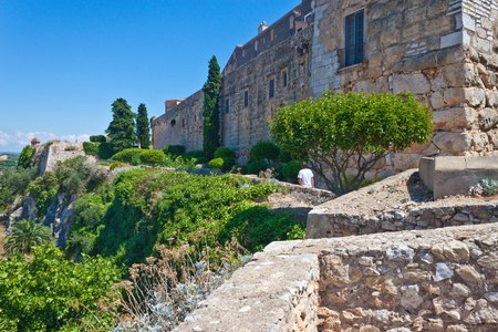 Ancient walls in Tarragona, Spainの写真素材