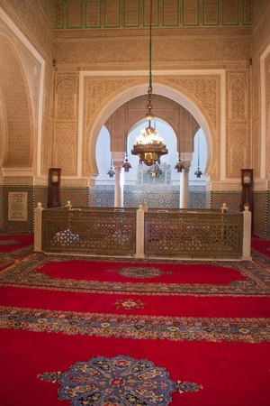 Moulay Ismail Mausoleum in Meknes, Moroccoのeditorial素材
