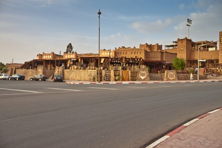 OUARZAZATE, MOROCCO - AUGUST 6: Desert town Ouarzazate in Morocco on August 6, 2010.のeditorial素材