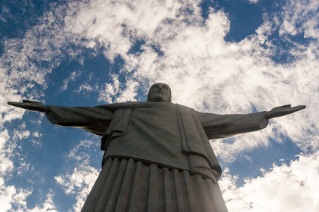 RIO DE JANEIRO, BRAZIL - JAN 28, 2015: Christ the Reedemer statue, Corcovado, Rio de Janeiro, Brazilのeditorial素材
