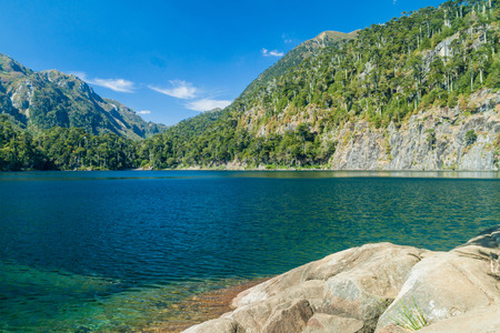 Laguna Toro lake in National Park Huerquehue, Chileのeditorial素材