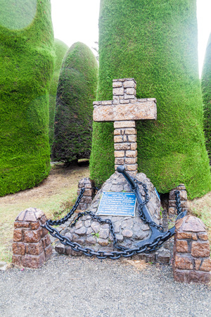 PUNTA ARENAS, CHILE - MARCH 3, 2015: Tombs and graves at a cemetery in Punta Arenas, Chile.のeditorial素材