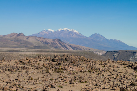 Landscape in Reserva Nacional Salinas y Aguada Blanca reserve, Peru