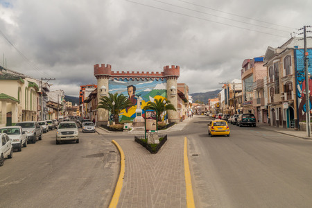 LOJA, ECUADOR - JUNE 15, 2015: Monument of Simon Bolivar in Loja, Ecuadorのeditorial素材
