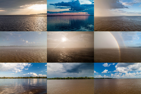 Nine photos of Amazon river in Brazil