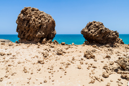 Coast of La Guajira peninsula in Colombia.の写真素材