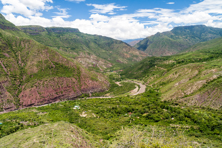 Canyon of river Chicamocha in Colombiaの写真素材