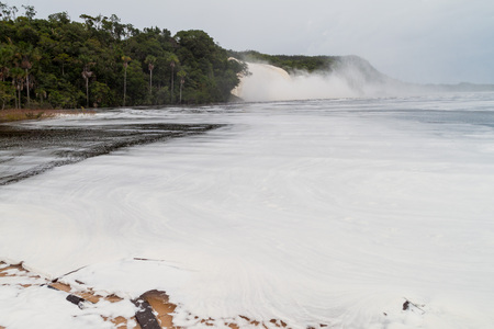 Canaima Lagoon waterfalls at river Carrao in Venezuelaの写真素材