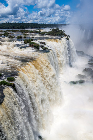 Iguacu (Iguazu) falls on a border of Brazil and Argentinaの写真素材