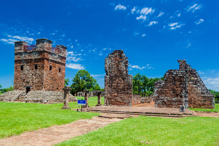Jesuit mission ruins in Trinidad, Paraguayの写真素材