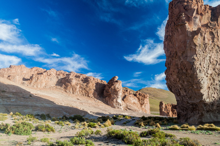 Rock formation called Italia perdida in Boliviaの写真素材