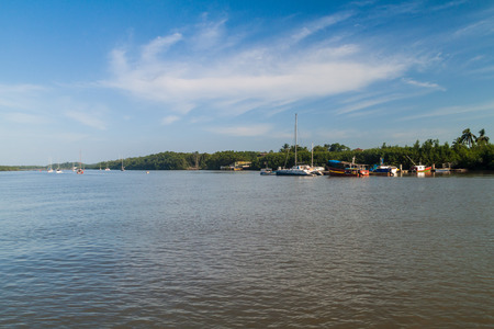 View of yachts in the port of Kourou, French Guianaのeditorial素材