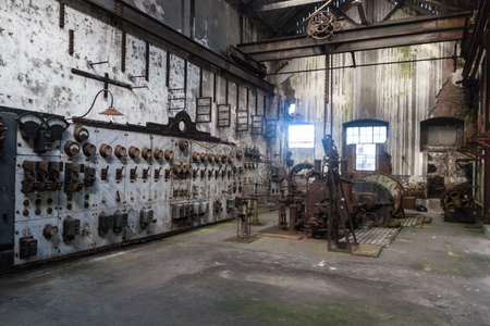 FRAY BENTOS, URUGUAY - FEB 18, 2015: Interior of a former meat factory, now Museum of Industrial...