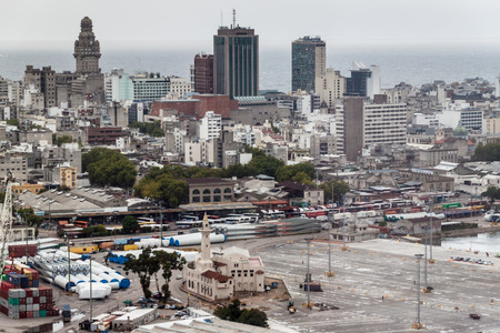 Aerial view of Montevideo, Uruguayのeditorial素材