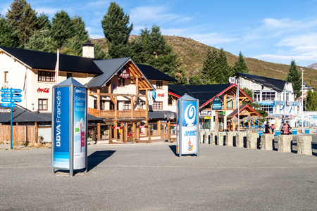 CERRO CATEDRAL, ARGENTINA - MARCH 17, 2015: View of the biggest ski resort in Argentina called Cerro Catedral.のeditorial素材