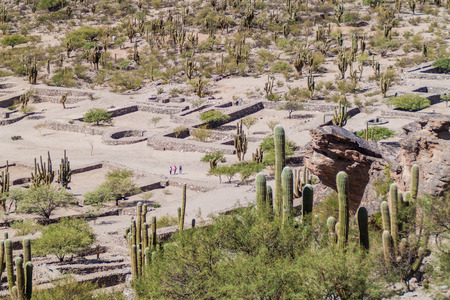 Ruins of ancient pre-inca town Quilmes, Argentinaの写真素材