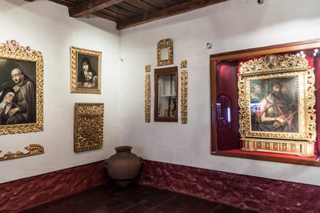 POTOSI, BOLIVIA - APRIL 19, 2015: Interior of the Convento de Santa Teresa monastery, Potosi, Boliviaのeditorial素材