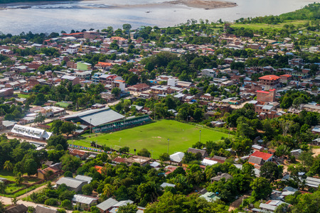 Aerial view of Rurrenabaque, Boliviaのeditorial素材