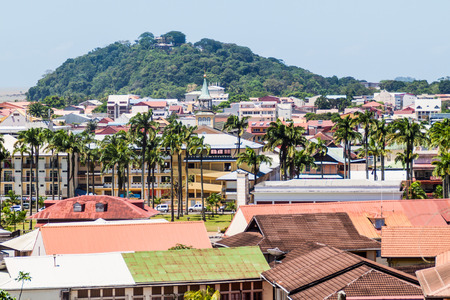 Aerial view of Cayenne, capital of French Guianaのeditorial素材