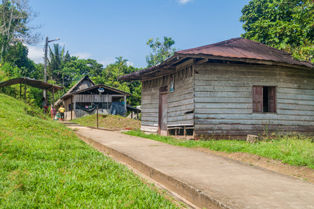 PANTOJA, PERU - JULY 9, 2015: View of a village Pantoja, Peruのeditorial素材