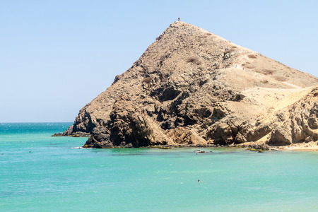 Coast of La Guajira peninsula in Colombia. Pilon de Azucar hill.の写真素材
