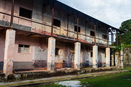 Building of a prison Camp de la Transportation in St Laurent du Maroni, French Guianaのeditorial素材