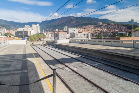 San Antonio station is the terminal and transfer station of Medellin metro.のeditorial素材