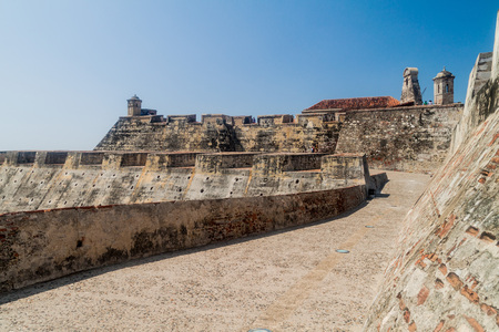 Castillo de San Felipe de Barajas castle in Cartagena de Indias, Colombia.のeditorial素材