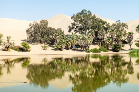 Desert oasis Huacachina near Ica, Peruの写真素材