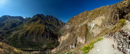 Panorama of Colca Canyon in Peruの写真素材