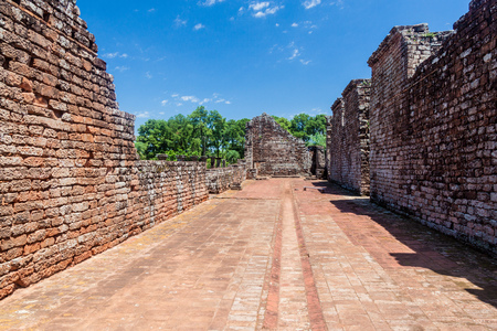 Jesuit mission ruins in Trinidad, Paraguayの写真素材