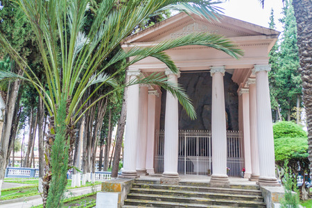 SUCRE, BOLIVIA - APRIL 21, 2015:  Tomb at Cementerio Municipal cemetery in Sucre, Boliviaの写真素材
