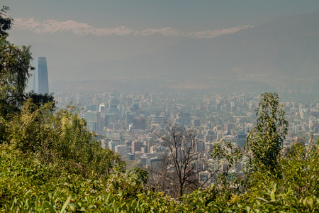 Aerial view of Santiago de Chile.の写真素材