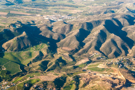 Aerial view of landscape near Malaga, Spainの写真素材