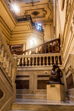 MONTEVIDEO, URUGUAY - FEB 19, 2015: Interior of Palacio Heber in Montevideo, Uruguayのeditorial素材