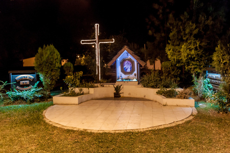 COLON, ARGENTINA: FEB 17, 2015: Christian shrine in a park in Colon, Argentinaのeditorial素材