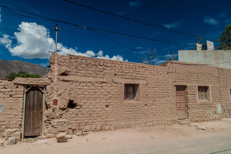 Adobe house in Tilcara village, Argentinaの写真素材