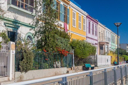 Colorful houses in Valparaiso, Chileの写真素材
